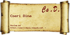 Cseri Dina névjegykártya
